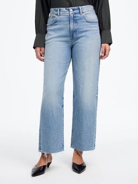 Madewell The Petite Perfect Vintage‎ Wide-Leg Crop Jean Light Wash Sz 25P Spring